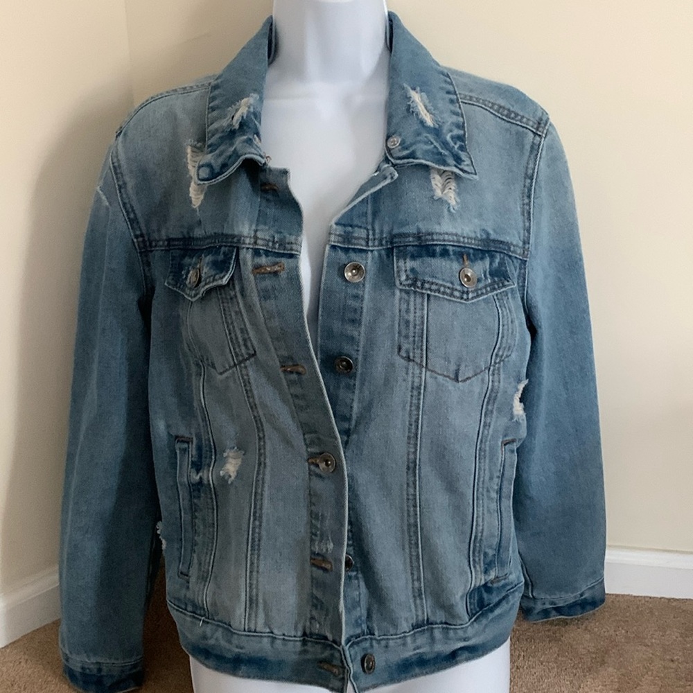Distressed Denim Jacket from working title